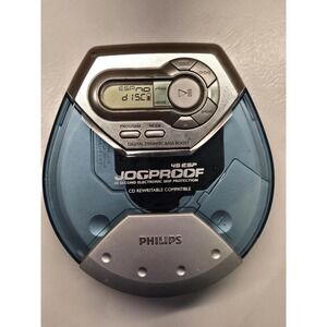 Philips Jogproof Portable CD Player 45 ESP Blue Model AX5111/17 Tested Works